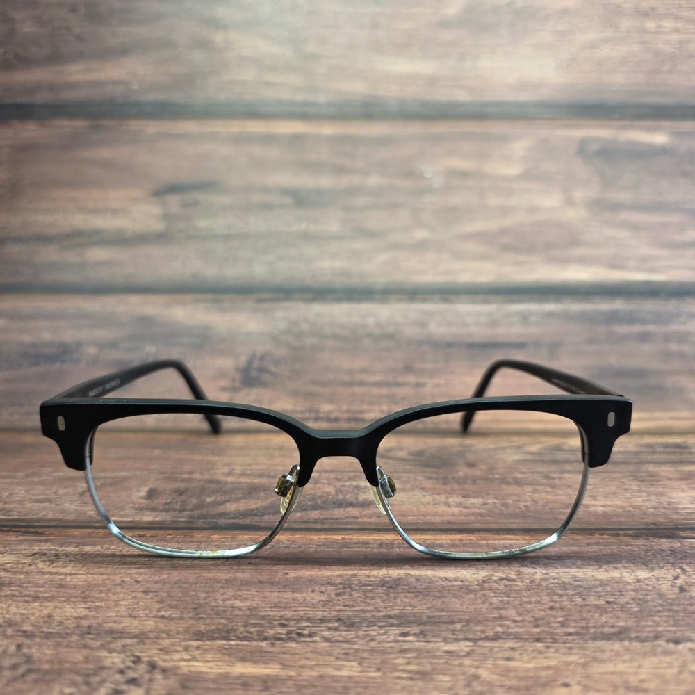 Warby Parker Lewis 4103 Matte Black Silver Eyeglass Frames 51-17-145 Eyewear